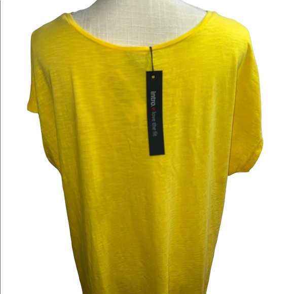 ▪️NWT INTRO Yellow Shirt with Embroidered Accent - Picture 7 of 10